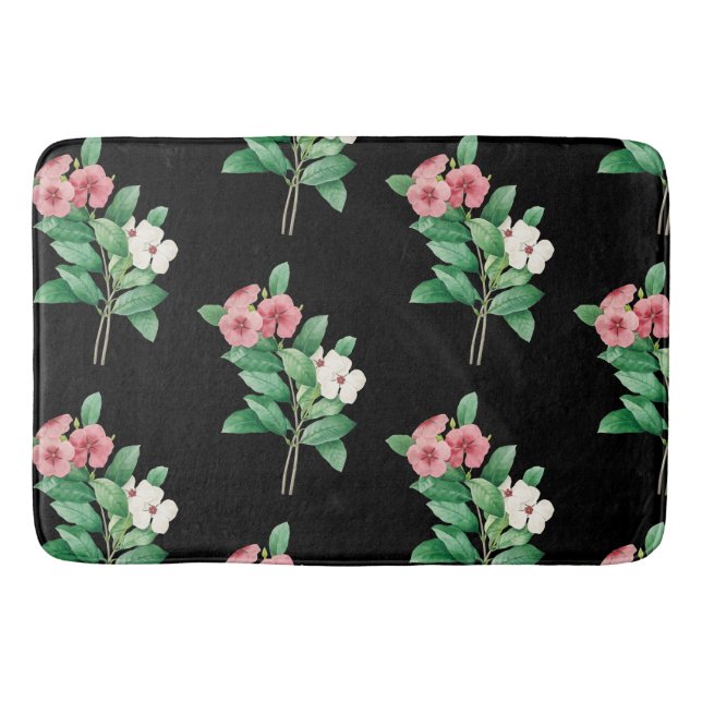 Tapete De Banheiro Elegante Floral Bath Mat (Frente)