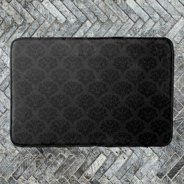 Tapete De Banheiro Elegante Ornamentado Damask Victorian Black