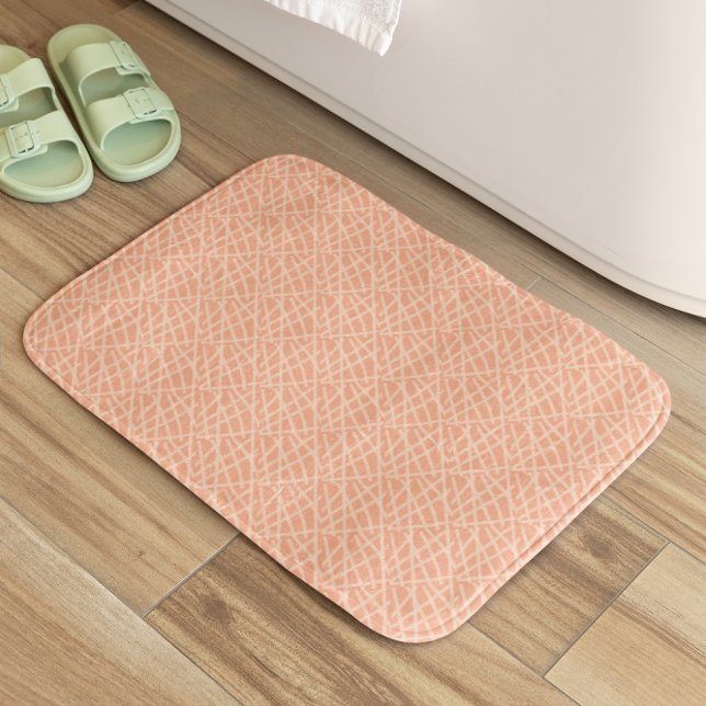 Tapete De Banheiro Elegante Peach Abstrato (Criador carregado)