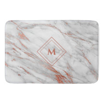 Elegante Rosa Dourado Cobre e Mármore Branco |Mono