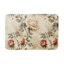 Elegante Vintage Rosa Fllower Beige Floral Design