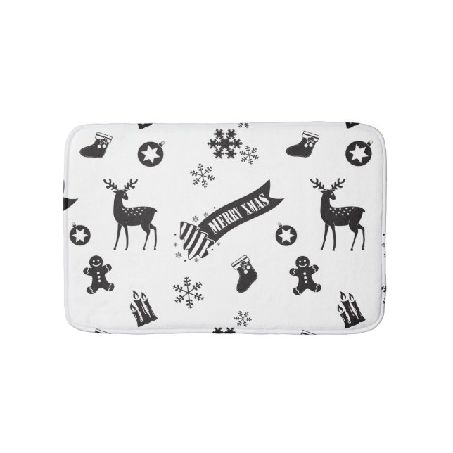 Tapete De Banheiro Elementos do Natal (frente)