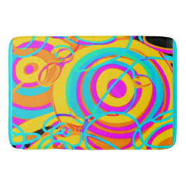 Tapete De Banheiro Elétrica Neon Pattern Art Design
