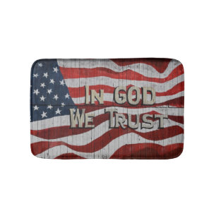 Tapete De Banheiro Em Deus, Confiamos na bandeira Conselho Americana