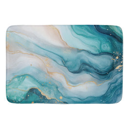 Tapete De Banheiro Emerald e Dourada Marble Elegance