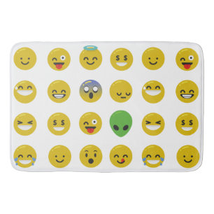 Tapete De Banheiro Emoji, cara feliz, banheira de banho