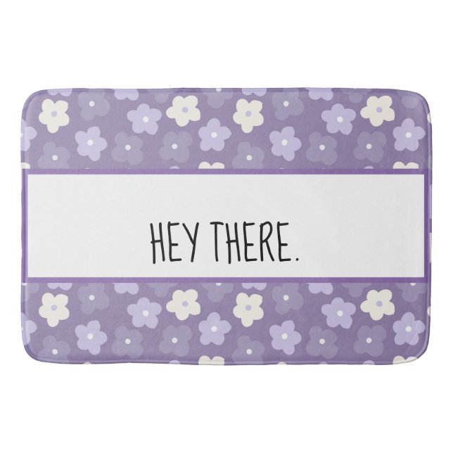 Tapete De Banheiro Energia de Flor Roxo Personalizada (Frente)