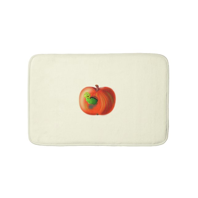 Tapete De Banheiro Engraçado Apple Bath Mat (frente)