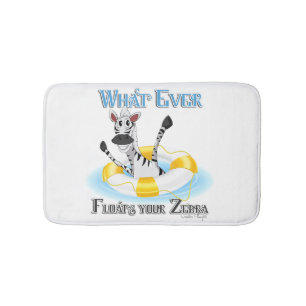 Tapete De Banheiro Engraçado o que flutuar em sua zebra