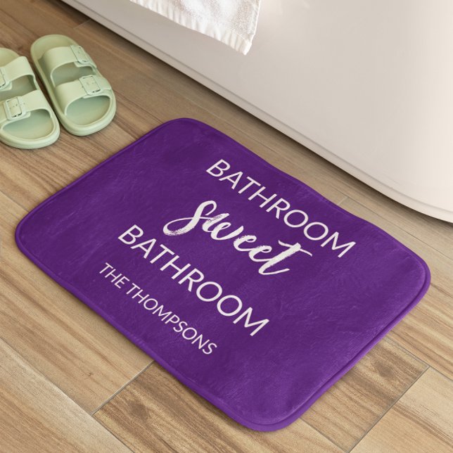 Tapete De Banheiro Engraçado Quote Violet Bath Mat (Criador carregado)