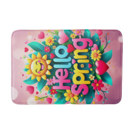 Tapete De Banheiro Entre no Primavera - "Hello Primavera"