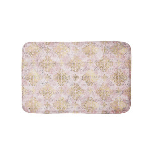 Tapete De Banheiro Ephemera de manuscrito com manuscrito Dourado cor-