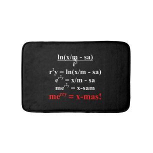 Tapete De Banheiro Equação de Matemática Feliz Natal