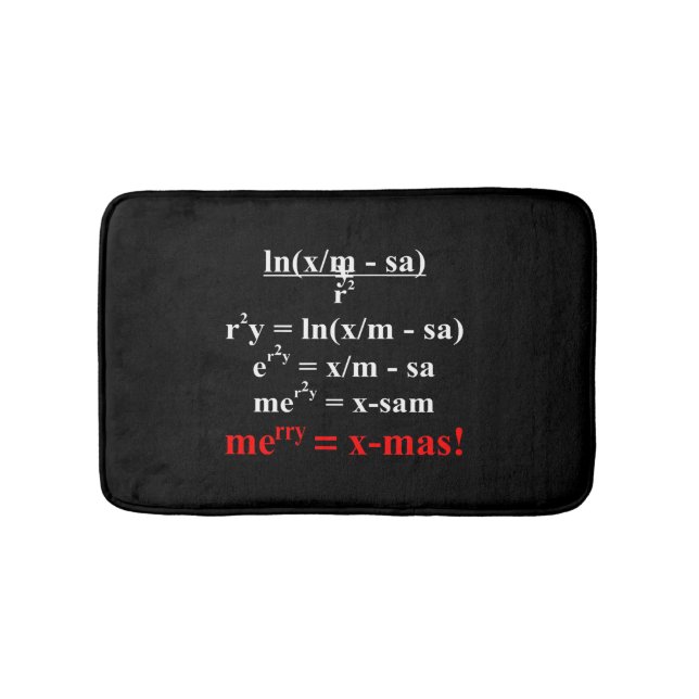 Tapete De Banheiro Equação de Matemática Feliz Natal (frente)