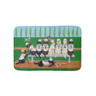 Tapete De Banheiro Equipa de beisebol Labradors