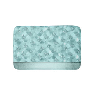 Tapete De Banheiro Escala de Luxo Sereia Seafoam Mint Green Aqua Sh