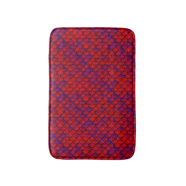 Tapete De Banheiro Escalas de Vermelho e Roxo (Frente Vertical)