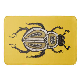 Tapete De Banheiro Escaravelho Legal Inseto Amarelo Entomologia Arte