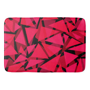 Tapete De Banheiro escarlate brilhante vermelho, geométrico, abstrato