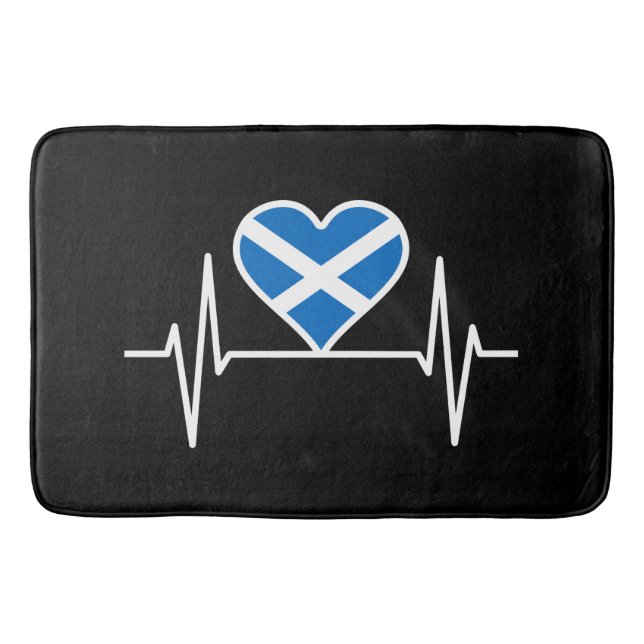 Tapete De Banheiro Escócia - Scotland Flag Heartbeat (Frente)