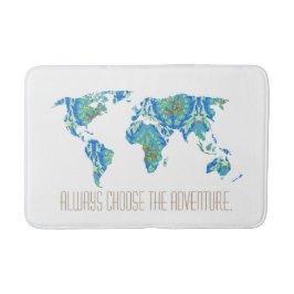 Tapete De Banheiro Escolher Sempre Aventura | Mapa Mundial Vitoriano