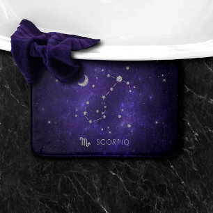 Tapete De Banheiro Escorpião-Roxo   Astrologia Cósmica Horoscópio