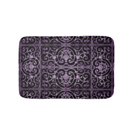 Tapete De Banheiro Escroto roxo e preto