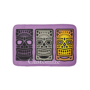 Tapete De Banheiro Esculturas de Tiki triplas Thunder_Cove