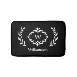 Tapete De Banheiro Escuridão Branca Chic Moderna Elegante Monograma