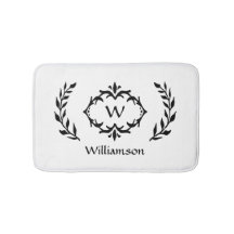 Escuridão Branca, Preta, Monograma Moderno Elegant