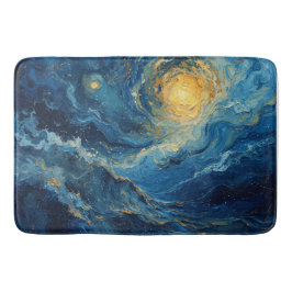 Tapete De Banheiro Escuridão cósmica: índio etéreo e arte Dourada