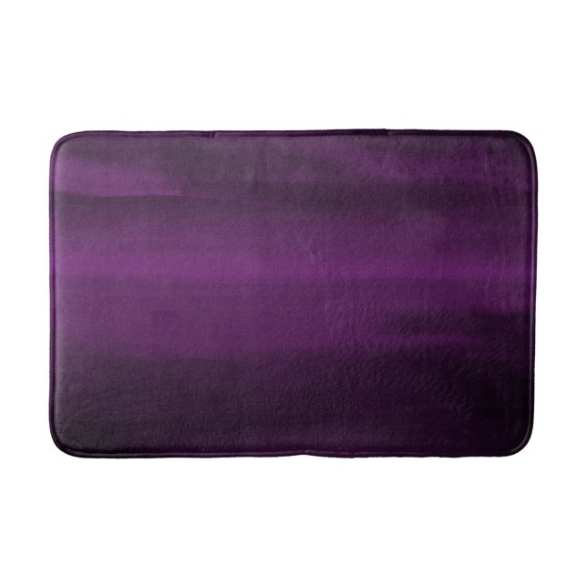 Tapete De Banheiro Escuro Roxo Plum Moderno em Aquarela Chic (Frente)