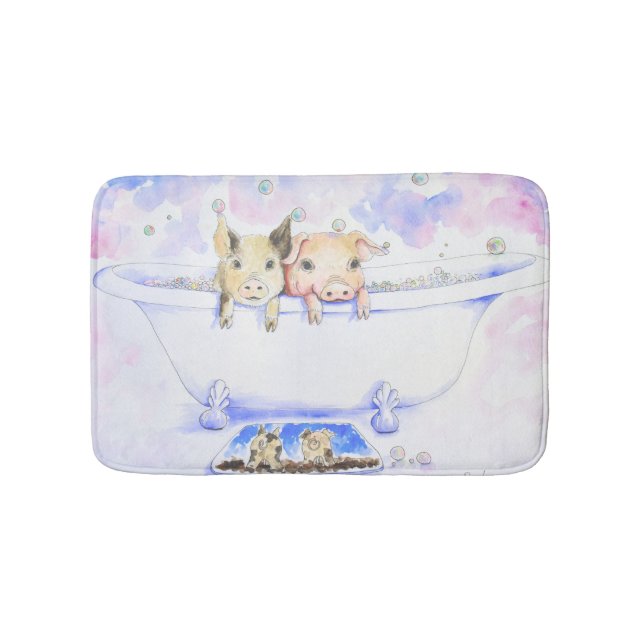 Tapete De Banheiro Esfregue os pretos de um dub na pintura da banheir (frente)