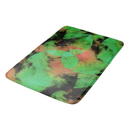 Tapete De Banheiro Espirais verdes texturizadas de salmão mistos T