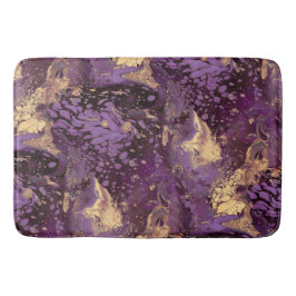 Tapete De Banheiro espiral de tinta dourada da íris: