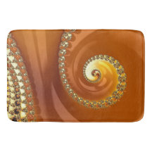 Espiral Fractal de Gradiente Laranja Dourado Abstr