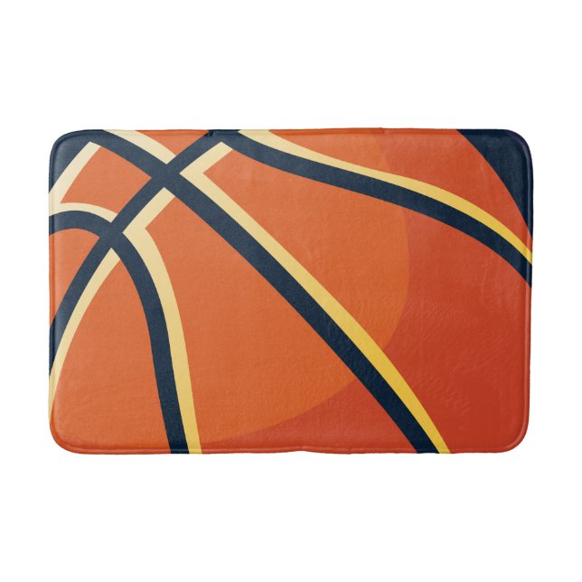 Tapete De Banheiro Esportes Basquete Laranja (Frente)
