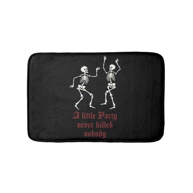 Tapete De Banheiro Esqueletos de Halloween contemporâneos (frente)