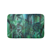 Esteira de bambu do banheiro do design por