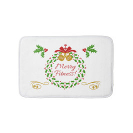Tapete De Banheiro Esteira de banho alegre da grinalda do Natal da