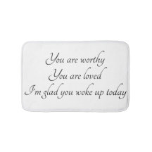 "Esteira de banho da afirmação positiva"