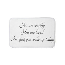 Tapete De Banheiro "Esteira de banho da afirmação positiva"