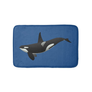 Tapete De Banheiro Esteira de banho da baleia de assassino da orca