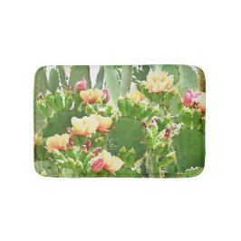 Tapete De Banheiro Esteira de banho das flores do cacto de pera