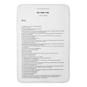 Tapete De Banheiro Esteira de banho do bebê MSDS