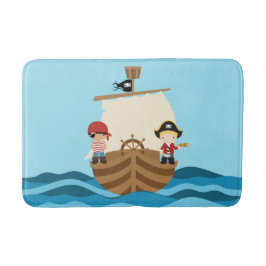 Tapete De Banheiro Esteira de banho do menino do navio de pirata