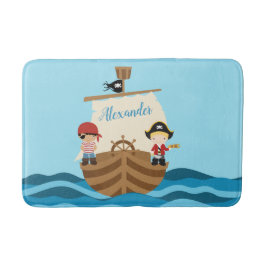 Tapete De Banheiro Esteira de banho do menino do navio de pirata