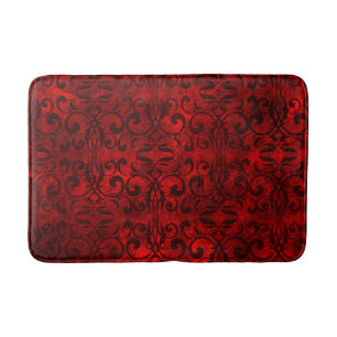 Tapete De Banheiro Esteira de banho/Grunge vermelho e preto