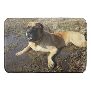 Tapete De Banheiro Esteira de banho inglesa adorável suja do Mastiff