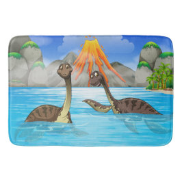 Tapete De Banheiro Esteiras de banho engraçadas dos dinossauros